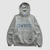 Dallas Cowboys Reebok 2000s Hooded Pullover Sweatshirt - Heather Gray Vintage on sale