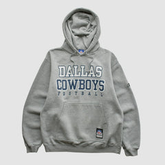 Dallas Cowboys Reebok 2000s Hooded Pullover Sweatshirt - Heather Gray Vintage on sale