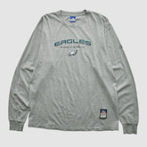 Philadelphia Eagles Reebok 2000s Long Sleeve T-shirt - Heather Gray Vintage cheap