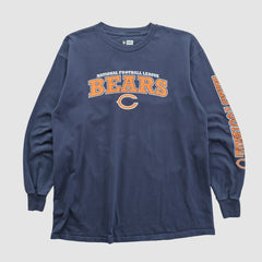 Chicago Bears NFL 2010s Long Sleeve T-shirt - Navy Vintage cheap