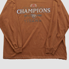 Tennessee Titans NFL 2002 Long Sleeve T-shirt - Clay Vintage cheap