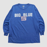 New York Giants NFL 2010s Long Sleeve T-shirt - Blue Vintage for sale