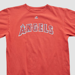 Los Angeles Angels Majestic 2000s T-shirt - Red Vintage