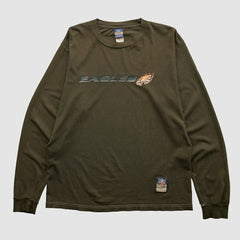 Philadelphia Eagles Reebok 2000s Long Sleeve T-shirt - Brown Vintage on sale