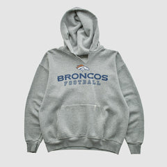 Denver Broncos NFL 2000s Hooded Pullover Sweatshirt - Heather Gray Vintage discount