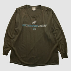 Philadelphia Eagles NFL 2000s Long Sleeve T-shirt - Brown Vintage cheap