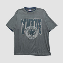 Dallas Cowboys Trench 90s T-shirt - Gray Vintage sale