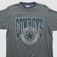 Dallas Cowboys Trench 90s T-shirt - Gray Vintage sale