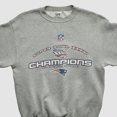 New England Patriots Lee Sport 2002 Pullover Sweatshirt - Heather Gray Vintage outlet