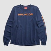 Denver Broncos NFL 2000s Long Sleeve T-shirt - Navy Vintage outlet
