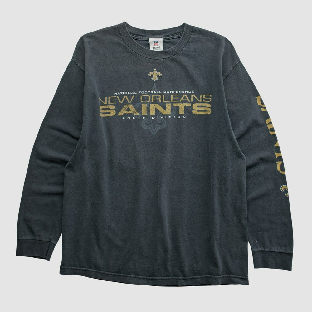 New Orleans Saints NFL 2010s Long Sleeve T-shirt - Black Vintage sale