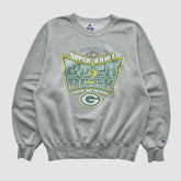Green Bay Packers Champion 1998 Pullover Sweatshirt - Heather Gray Vintage sale