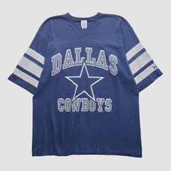 Dallas Cowboys Logo 7 90s T-shirt - Navy Vintage on sale
