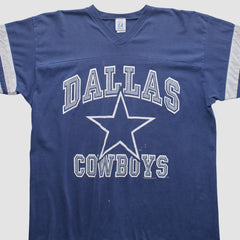 Dallas Cowboys Logo 7 90s T-shirt - Navy Vintage on sale