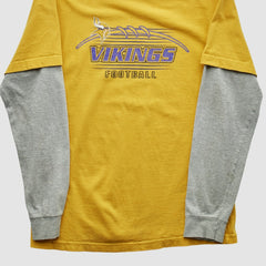 Minnesota Vikings NFL 2000s Long Sleeve T-shirt - Yellow - Yth L Real Vintage online