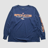 Denver Broncos NFL 2010s Long Sleeve T-shirt - Navy Vintage sale