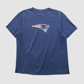 New England Patriots Reebok 2000s T-shirt - Blue Vintage for sale