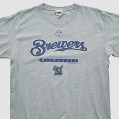 Milwaukee Brewers Lee Sport 2000s T-shirt - Heather Gray Vintage