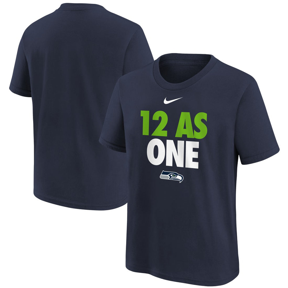 Seattle Seahawks Youth 12 As One T-Shirt - College Navy | Nike for sale