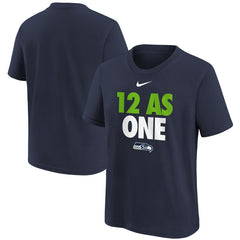 Seattle Seahawks Youth 12 As One T-Shirt - College Navy | Nike for sale