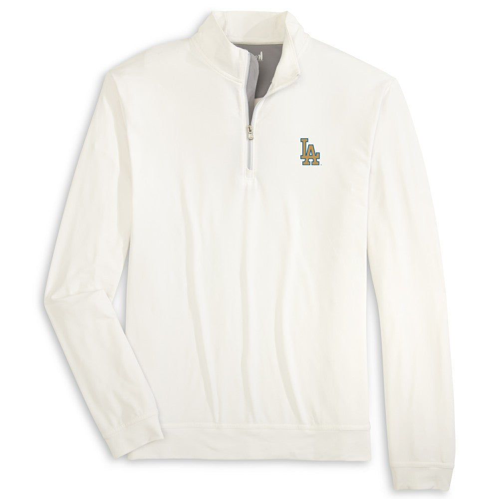 Los Angeles Dodgers johnnie-O 2026 Gold Collection Motion Quarter-Zip Pullover - White