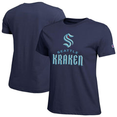 Seattle Kraken Champion Women's Wordmark Lockup T-Shirt Navy