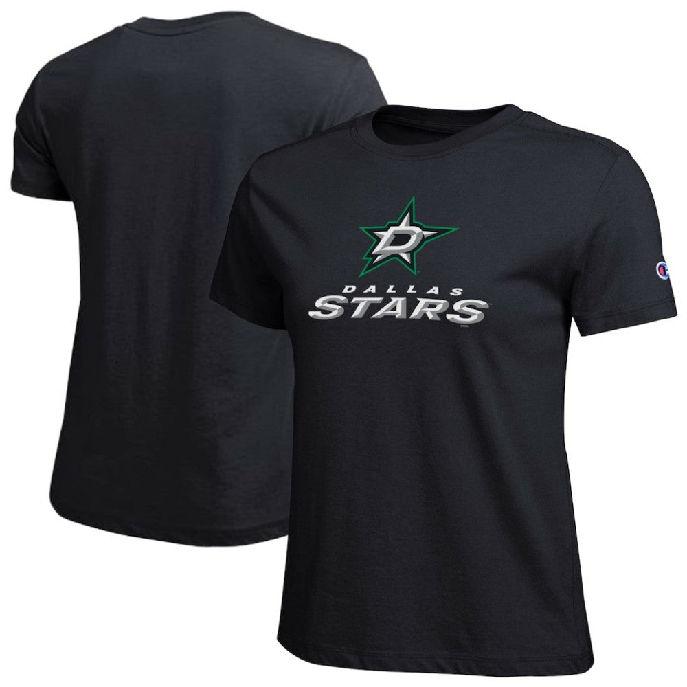 Dallas Stars Champion Women's Wordmark Lockup T-Shirt Black
