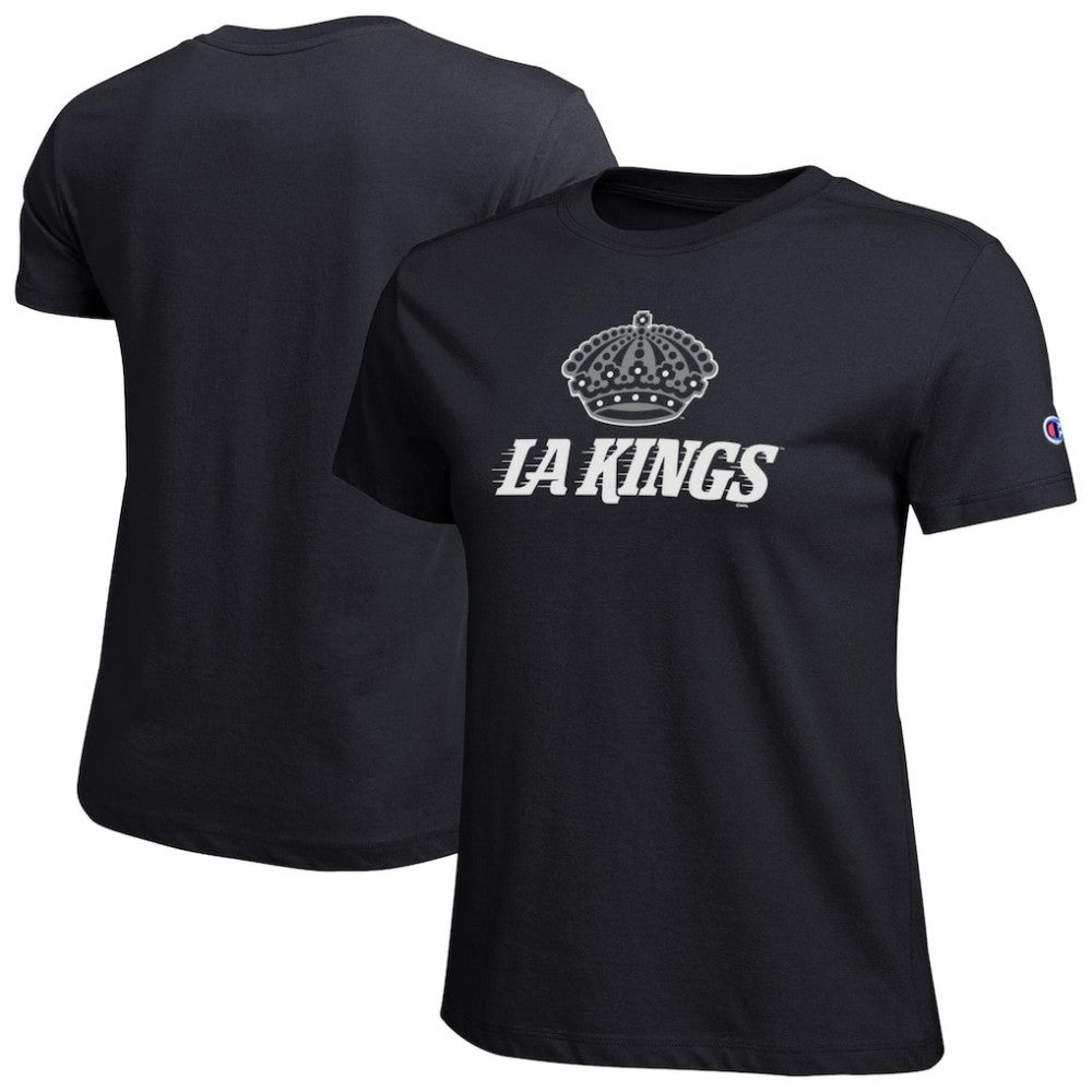 Los Angeles Kings Champion Women's Wordmark Lockup T-Shirt Black