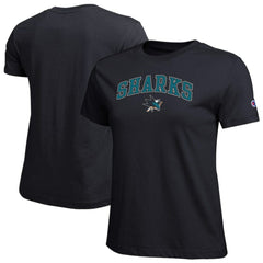 San Jose Sharks Champion Women's Arch Mascot Logo T-Shirt Black