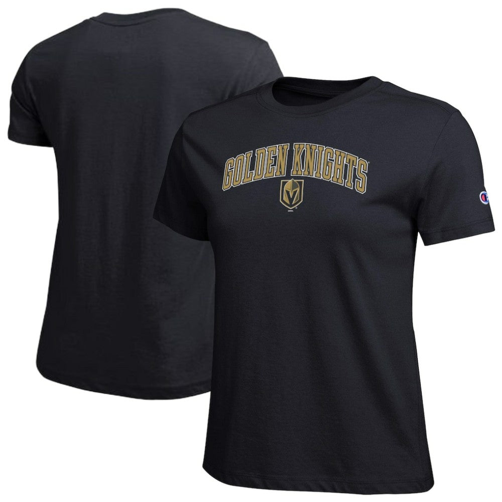 Vegas Golden Knights Champion Women's Arch Mascot Logo T-Shirt Black