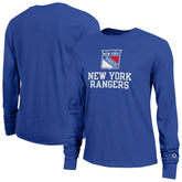 New York Rangers Champion Women's Wordmark Lockup Long Sleeve T-Shirt Royal