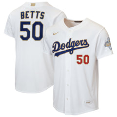 Mookie Betts Los Angeles Dodgers Youth 2026 Gold Collection Home Replica Jersey - White | Nike