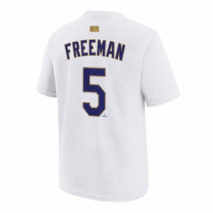 Freddie Freeman Los Angeles Dodgers Youth 2026 Gold Collection Name & Number T-Shirt - White | Nike