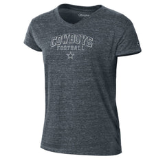 Dallas Cowboys Champion Women's Triumph Tri-Blend V-Neck T-Shirt - Navy outlet