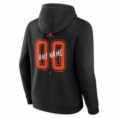 Anaheim Ducks Hustle Personalized Name & Number Hoodie Black
