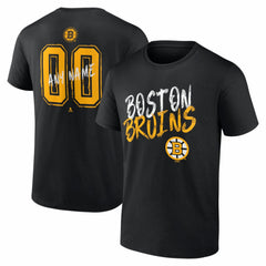 Boston Bruins Hustle Personalized Name & Number T-Shirt Black