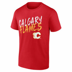 Calgary Flames Big & Tall Hustle Personalized Name & Number T-Shirt Red