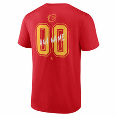 Calgary Flames Hustle Personalized Name & Number T-Shirt Red