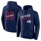 Colorado Avalanche Hustle Personalized Name & Number Hoodie Navy
