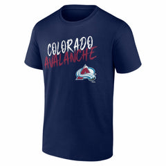 Colorado Avalanche Hustle Personalized Name & Number T-Shirt Navy