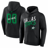 Dallas Stars Hustle Personalized Name & Number Hoodie Black