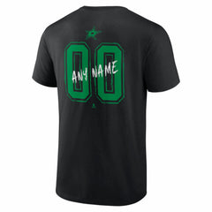 Dallas Stars Hustle Personalized Name & Number T-Shirt Black