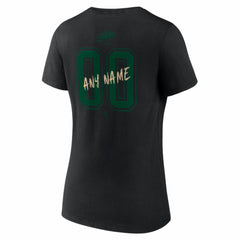 Minnesota Wild Women's Hustle Personalized Name & Number V-Neck T-Shirt Black