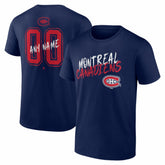 Montreal Canadiens Hustle Personalized Name & Number T-Shirt Navy