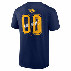Nashville Predators Hustle Personalized Name & Number T-Shirt Navy