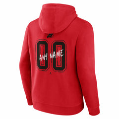 New Jersey Devils Hustle Personalized Name & Number Hoodie Red