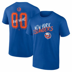 New York Islanders Hustle Personalized Name & Number T-Shirt Royal