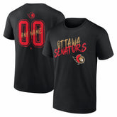 Ottawa Senators Big & Tall Hustle Personalized Name & Number T-Shirt Black