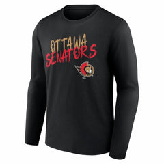 Ottawa Senators Hustle Personalized Name & Number Long Sleeve T-Shirt Black