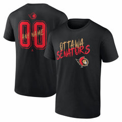 Ottawa Senators Hustle Personalized Name & Number T-Shirt Black